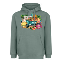 Sage summer gnomies truck Heavyweight Hoodie - NancyCooperArtShop
