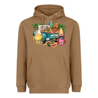 Toasted Coconut summer gnomies truck Heavyweight Hoodie - NancyCooperArtShop