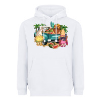 White summer gnomies truck Heavyweight Hoodie - NancyCooperArtShop