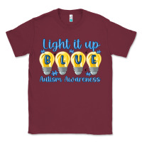 Burgundy light it up Classic Tee - MaliasSmallBusiness