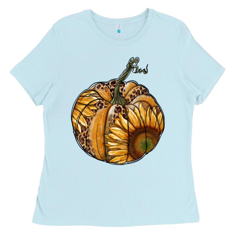 Sunflower Pumpkin Ladies Tee by RanaPortraitStore | Teevron
