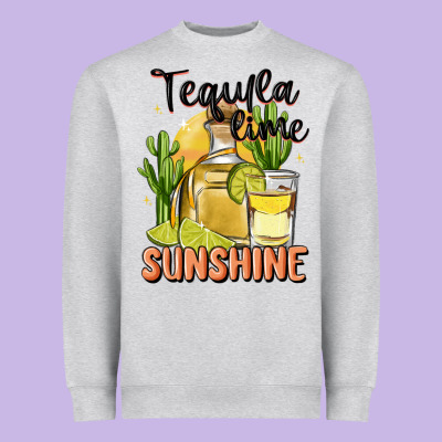 Tequila Lime Sunshine Heavyweight Sweatshirt Designed By Maliassmallbusiness