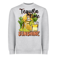 Heather Grey tequila lime sunshine Heavyweight Sweatshirt - MaliasSmallBusiness