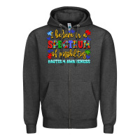 Charcoal Heather i believe in a spectrum of possibilities Zipper Hoodie - LillyAllenDesigns