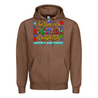 Chestnut i believe in a spectrum of possibilities Zipper Hoodie - LillyAllenDesigns
