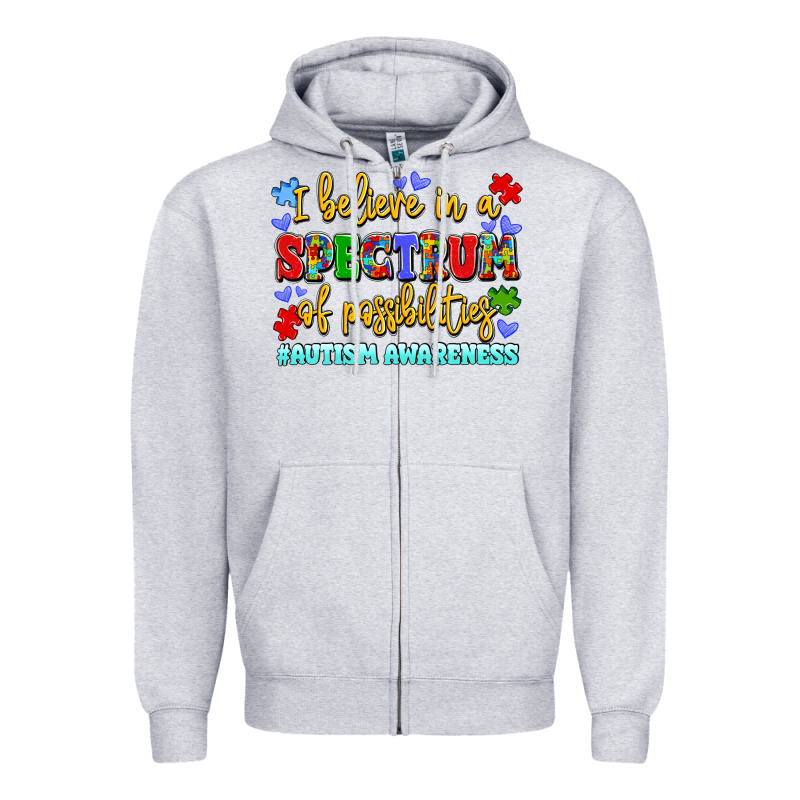 I Believe In A Spectrum Of Possibilities Zipper Hoodie by LillyAllenDesigns | Teevron