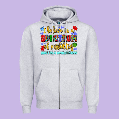 I Believe In A Spectrum Of Possibilities Zipper Hoodie Designed By Lillyallendesigns