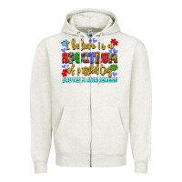 Oatmeal Heather i believe in a spectrum of possibilities Zipper Hoodie - LillyAllenDesigns