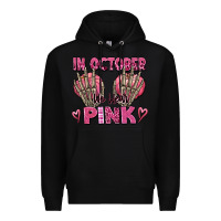 Black in october we wear pink skeleton Premium Hoodie - texasbilliewilder