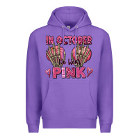 Purple in october we wear pink skeleton Premium Hoodie - texasbilliewilder