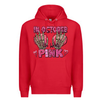 Red in october we wear pink skeleton Premium Hoodie - texasbilliewilder