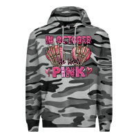 Slate Camo in october we wear pink skeleton Premium Hoodie - texasbilliewilder