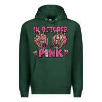 Sports Green in october we wear pink skeleton Premium Hoodie - texasbilliewilder