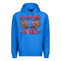 True Royal in october we wear pink skeleton Premium Hoodie - texasbilliewilder