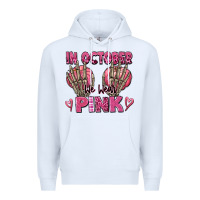 White in october we wear pink skeleton Premium Hoodie - texasbilliewilder