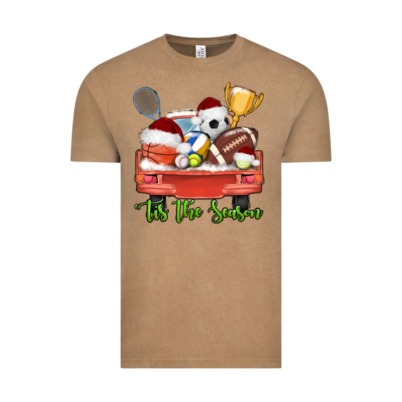 Tis The Season Sports Truck Christmas Vintage Tee by AdoDesignShop | Teevron