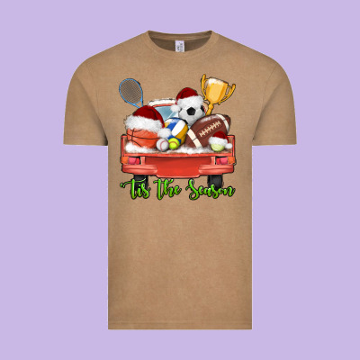 Tis The Season Sports Truck Christmas Vintage Tee Designed By Adodesignshop