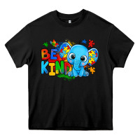 Black be kind autism elephant Heavy Core Tee - Zillion Design Studio