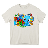 Cream be kind autism elephant Heavy Core Tee - Zillion Design Studio
