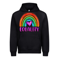 Black equality rainbow Urban Hoodie - OliviaCreatesArt