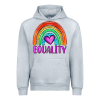 Heather Grey equality rainbow Urban Hoodie - OliviaCreatesArt
