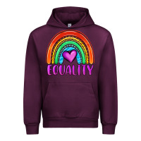 Mauve Wine equality rainbow Urban Hoodie - OliviaCreatesArt