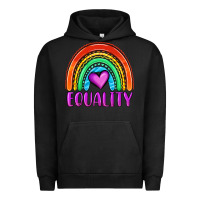 Pigment Black equality rainbow Urban Hoodie - OliviaCreatesArt