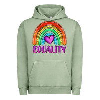 Pigment Oil Green equality rainbow Urban Hoodie - OliviaCreatesArt