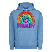 Pigment Pebble Blue equality rainbow Urban Hoodie - OliviaCreatesArt