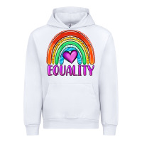 White equality rainbow Urban Hoodie - OliviaCreatesArt