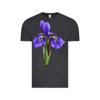 Vintage Black Iris Flower Illustrations Vintage Tee - LillyAllenDesigns