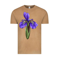 Vintage Camel Iris Flower Illustrations Vintage Tee - LillyAllenDesigns