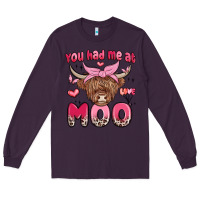 Plum you had me at moo Long Sleeve Tee - MaliasSmallBusiness