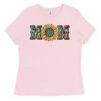 Bubblegum Pink sunflower mom Ladies Tee - RanaPortraitStore