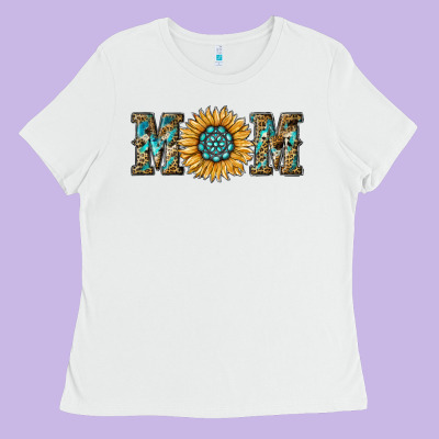 Sunflower Mom Ladies Tee Designed By Ranaportraitstore