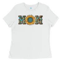 White sunflower mom Ladies Tee - RanaPortraitStore