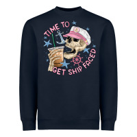 Navy time to get ship faced Heavyweight Sweatshirt - MaliasSmallBusiness