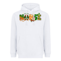 White st patricks day nurse with gnome Heavyweight Hoodie - NancyCooperArtShop