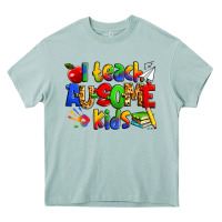 Arona i teach ausome kids autism teacher Heavy Core Tee - Zillion Design Studio