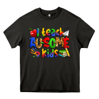 Asphalt i teach ausome kids autism teacher Heavy Core Tee - Zillion Design Studio