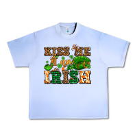 Grape Ice kiss me i am irish  with lips and shamrocks Urban Heavy Tee - AdoDesignShop