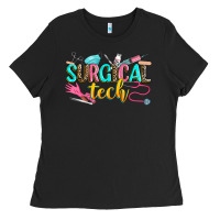 Black surgical tech Ladies Tee - Zillion Design Studio