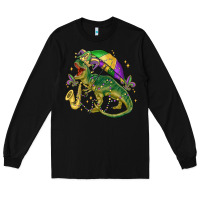 Black mardi gras tree rex Long Sleeve Tee - MaliasSmallBusiness