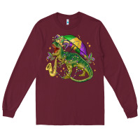 Burgundy mardi gras tree rex Long Sleeve Tee - MaliasSmallBusiness