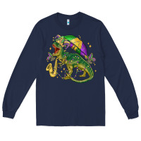 Navy mardi gras tree rex Long Sleeve Tee - MaliasSmallBusiness