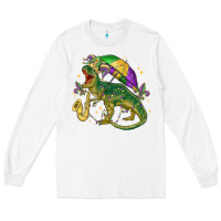 White mardi gras tree rex Long Sleeve Tee - MaliasSmallBusiness