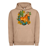 Pigment Burro western horse cactus sunflowers horseshoe Urban Hoodie - OliviaCreatesArt