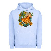 Pigment Grape Ice western horse cactus sunflowers horseshoe Urban Hoodie - OliviaCreatesArt