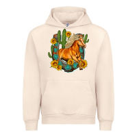 Sandshell western horse cactus sunflowers horseshoe Urban Hoodie - OliviaCreatesArt