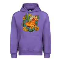Western Horse Cactus Sunflowers Horseshoe Urban Hoodie | Teevron